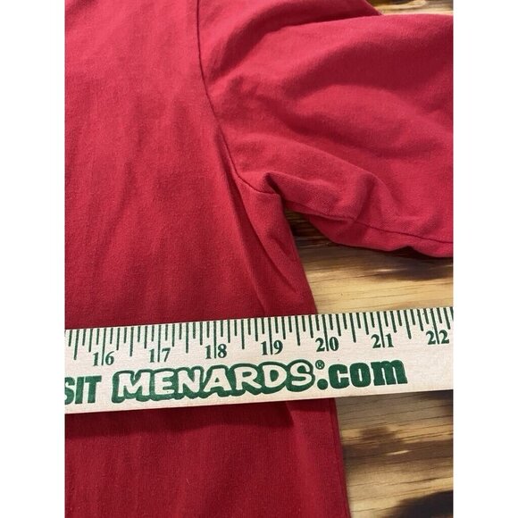 Eddie Bauer Long Sleeve Graphic‎ T-Shirt Mens Red Size Medium Preppy Casual - Picture 5 of 15